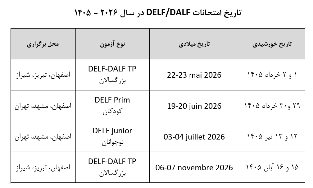 آزمون delf سال 2026